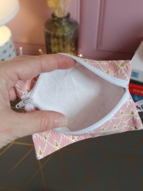 coton,trousse,zip,trousse maquillage