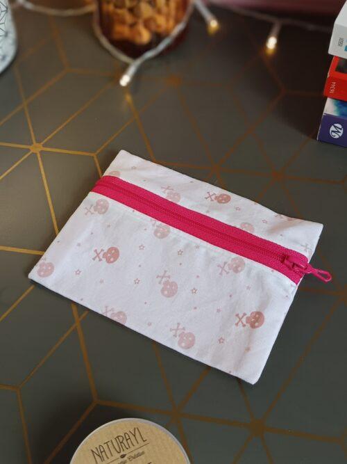 coton,trousse,zip,trousse maquillage