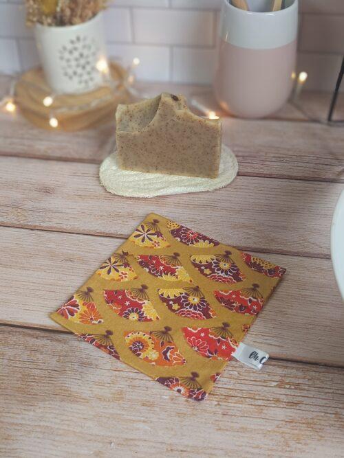 pochette imperméable pour savon solide coton,sac,housse impermeable,housse,etui,lavable,etui savon,coton enduit