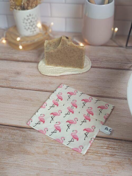 pochette imperméable pour savon solide coton,sac,housse impermeable,housse,etui,lavable,etui savon,coton enduit
