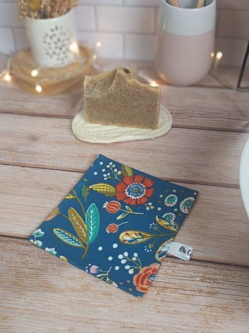 pochette imperméable pour savon solide coton,sac,housse impermeable,housse,etui,lavable,etui savon,coton enduit