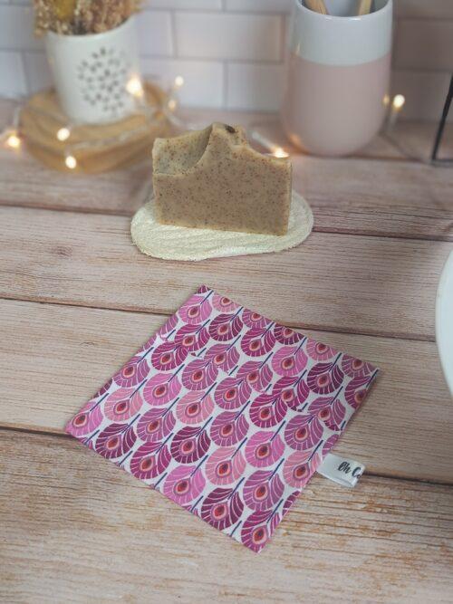 pochette imperméable pour savon solide coton,sac,housse impermeable,housse,etui,lavable,etui savon,coton enduit