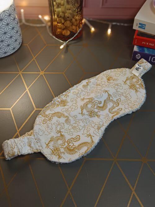 masque yeux de nuit face coton et face bambou ajustable élastique coton,bambou,eponge,masque yeux,masque relaxant,masque nuit