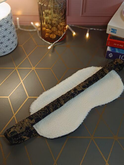 masque yeux de nuit face coton et face bambou ajustable élastique coton,bambou,eponge,masque yeux,masque relaxant,masque nuit
