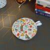coton,dessous de verre,sous tasse,vaisselle,sous tasse coeur,sous tasse ronde