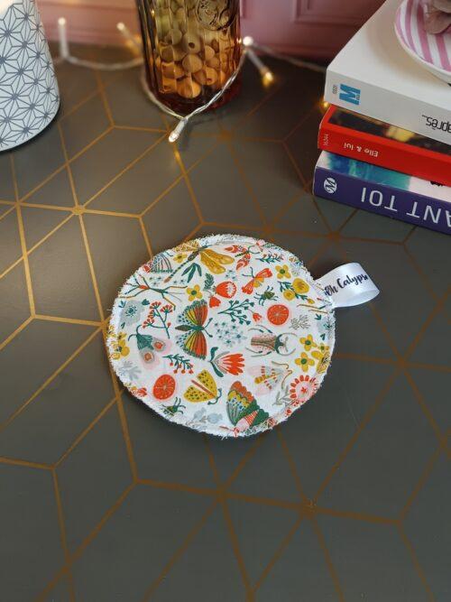 coton,dessous de verre,sous tasse,vaisselle,sous tasse coeur,sous tasse ronde