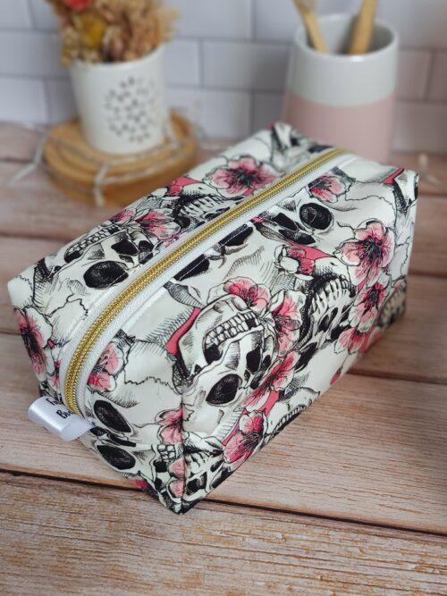 trousse de toilette,accessoires beauté,trousse coton enduit,rangement voyage